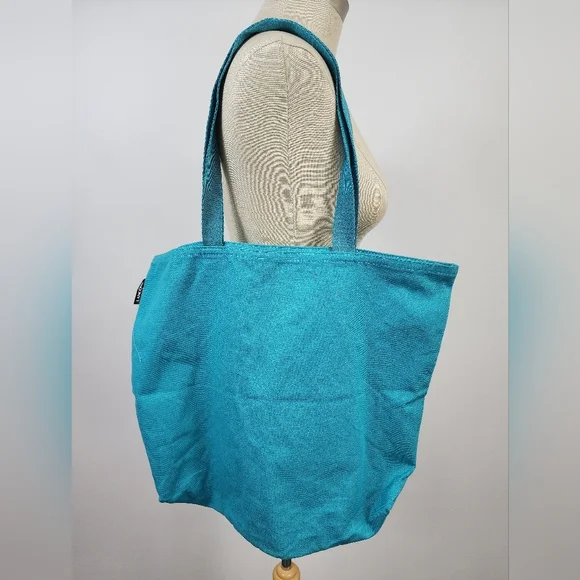 Lancôme Turquoise "Be Bold" Blue Tote Bag Should Bag Lightweight - Picture 3 of 9